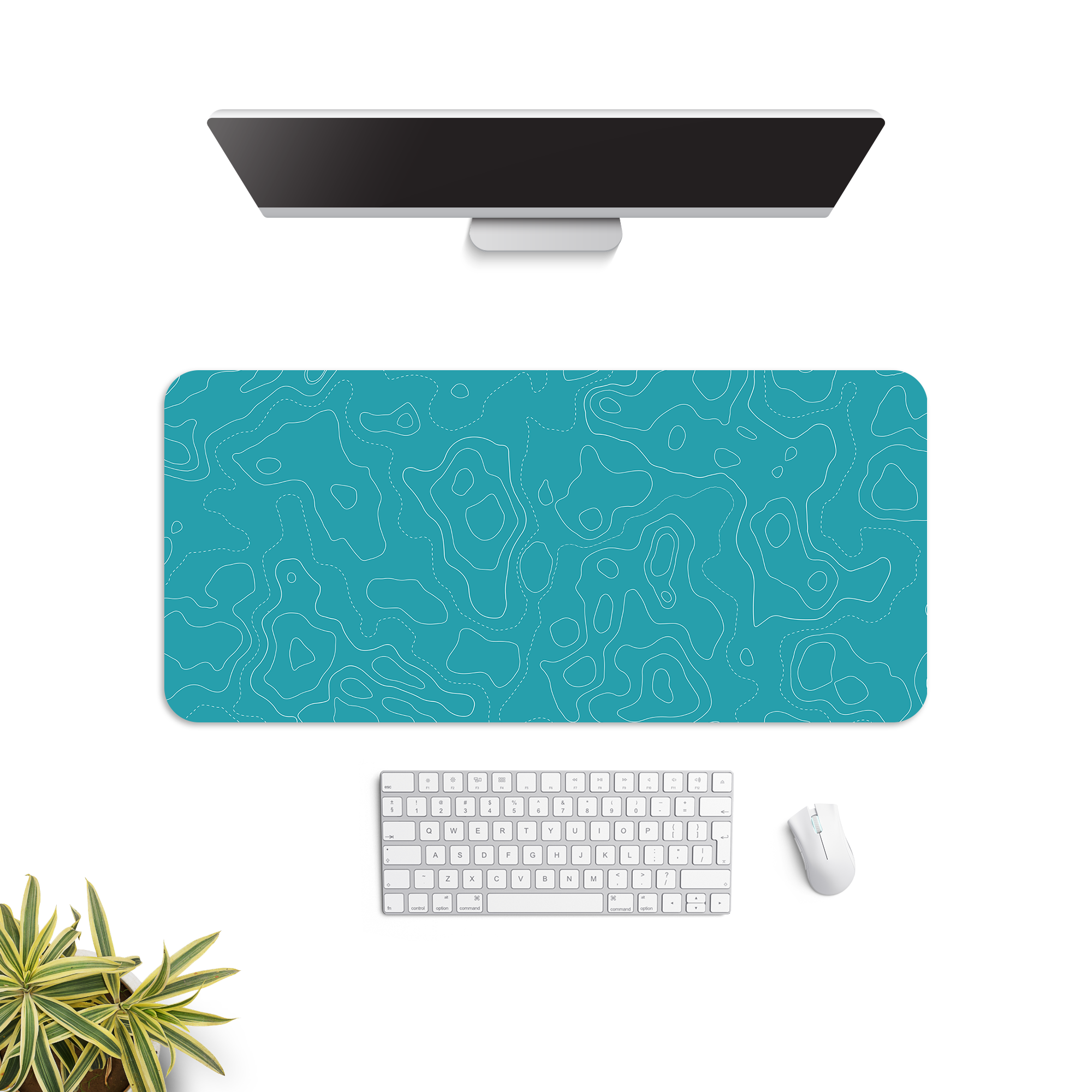 Tide Topography Desk Mat | Desk Pad | Mouse Pad