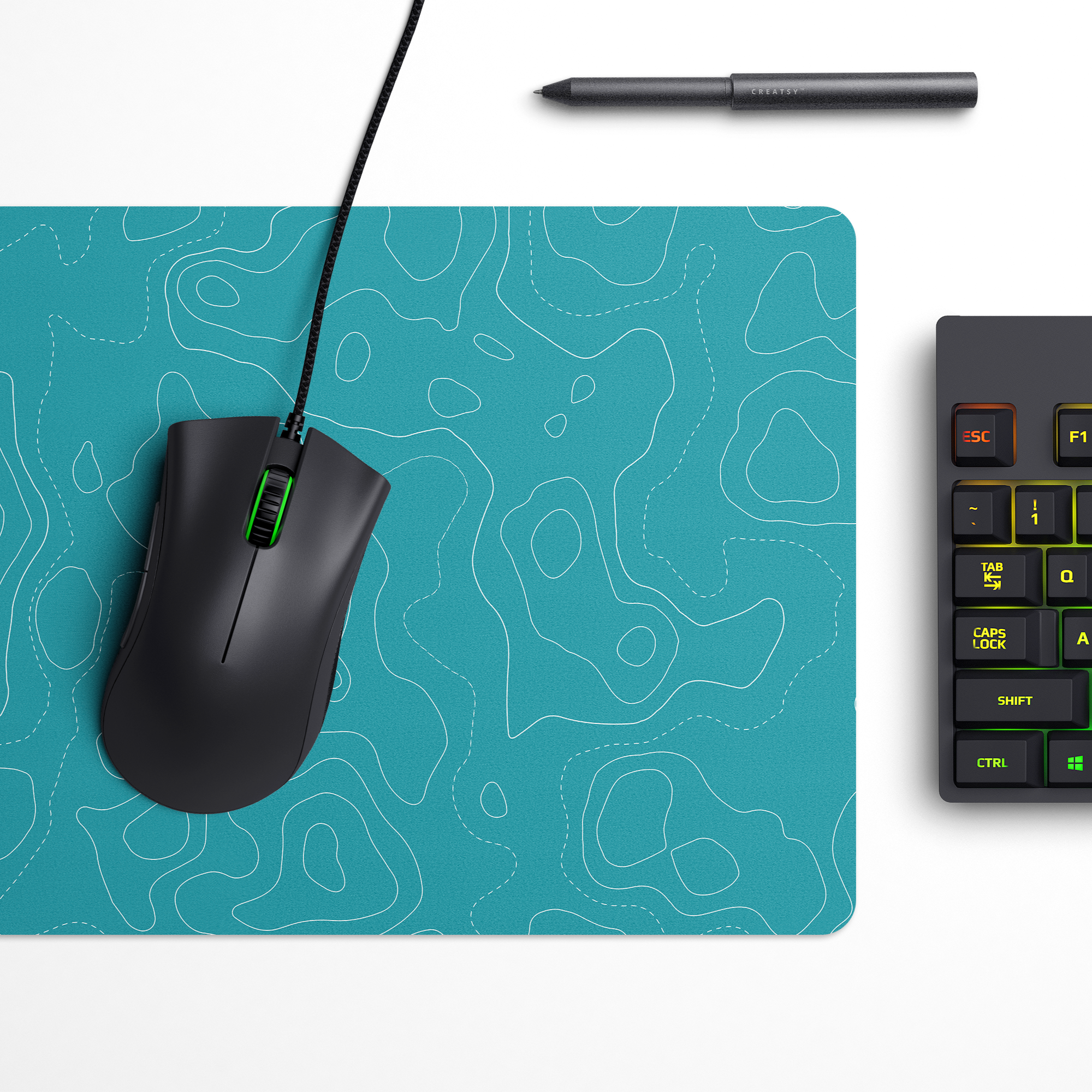 Tide Topography Desk Mat | Desk Pad | Mouse Pad