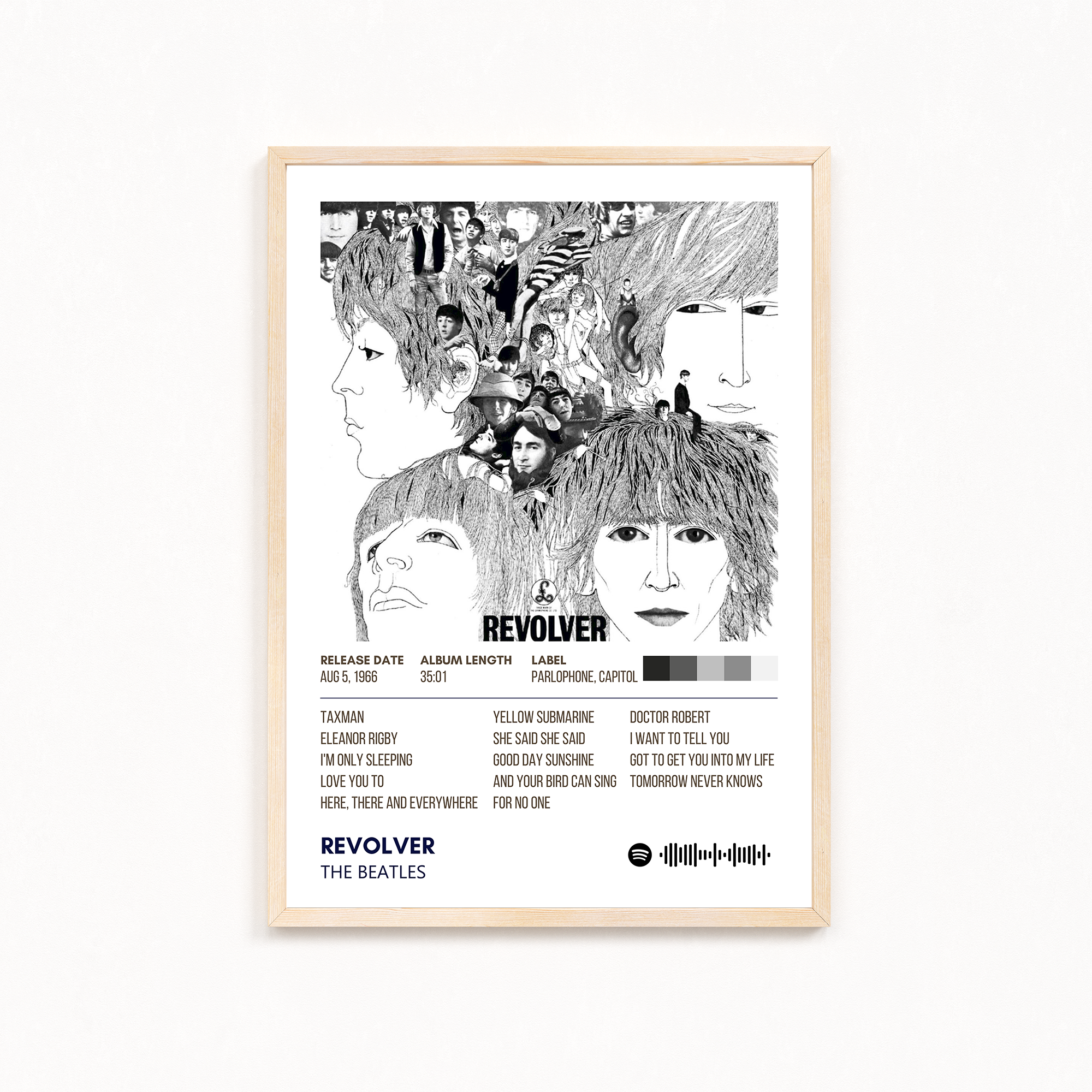Revolver by The Beatles Music Album Poster