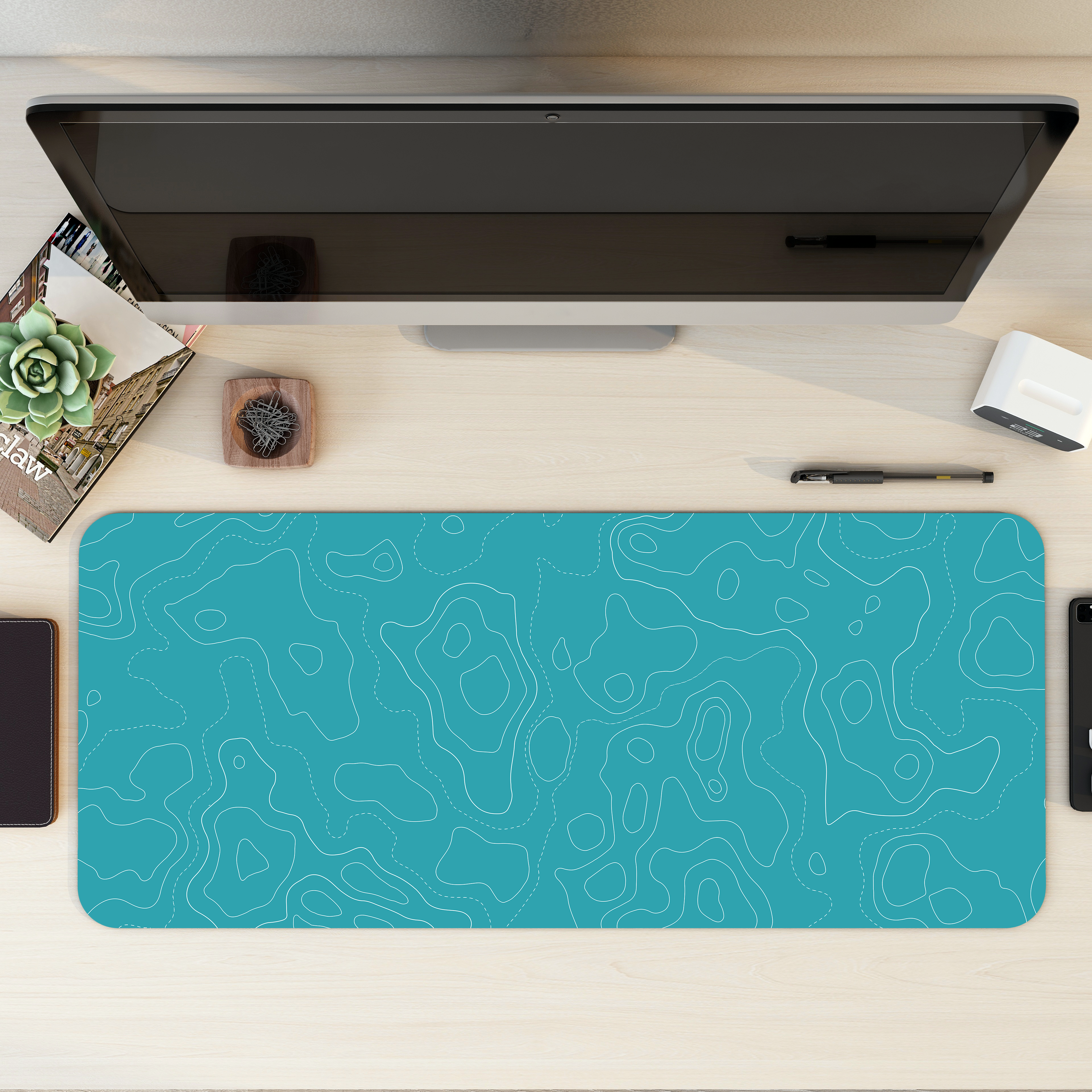 Tide Topography Desk Mat | Desk Pad | Mouse Pad