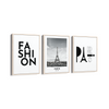 Set of 3 Fashion & Paris Wall Art