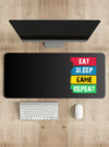 Eat Sleep Game Repeat Desk Mat | Desk Pad | Mouse Pad