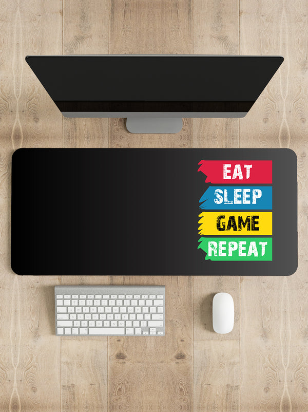 Eat Sleep Game Repeat Desk Mat | Desk Pad | Mouse Pad