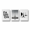 Set of 3 Fashion & Paris Wall Art
