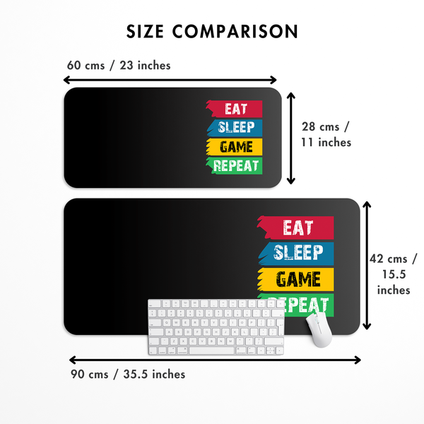 Eat Sleep Game Repeat Desk Mat | Desk Pad | Mouse Pad