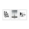Set of 3 Fashion & Paris Wall Art