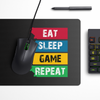 Eat Sleep Game Repeat Desk Mat | Desk Pad | Mouse Pad