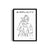 Cat Love Modern Line Wall Art