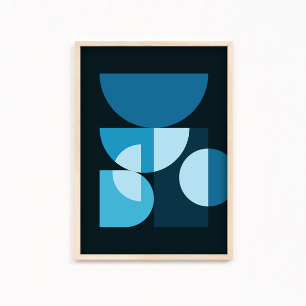 Dynamic Fall Abstract Geometric Modern Wall Art