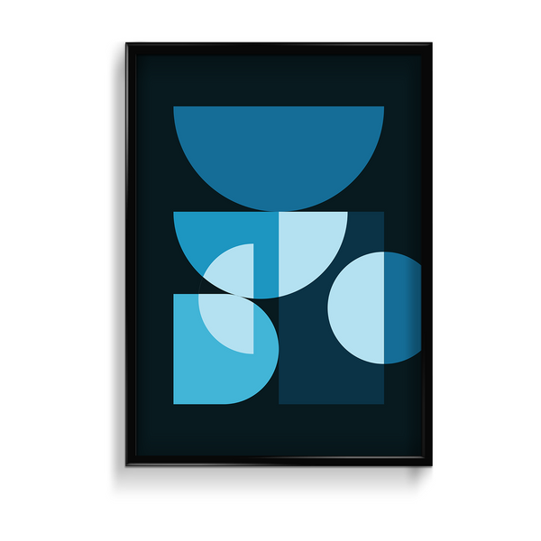 Dynamic Fall Abstract Geometric Modern Wall Art
