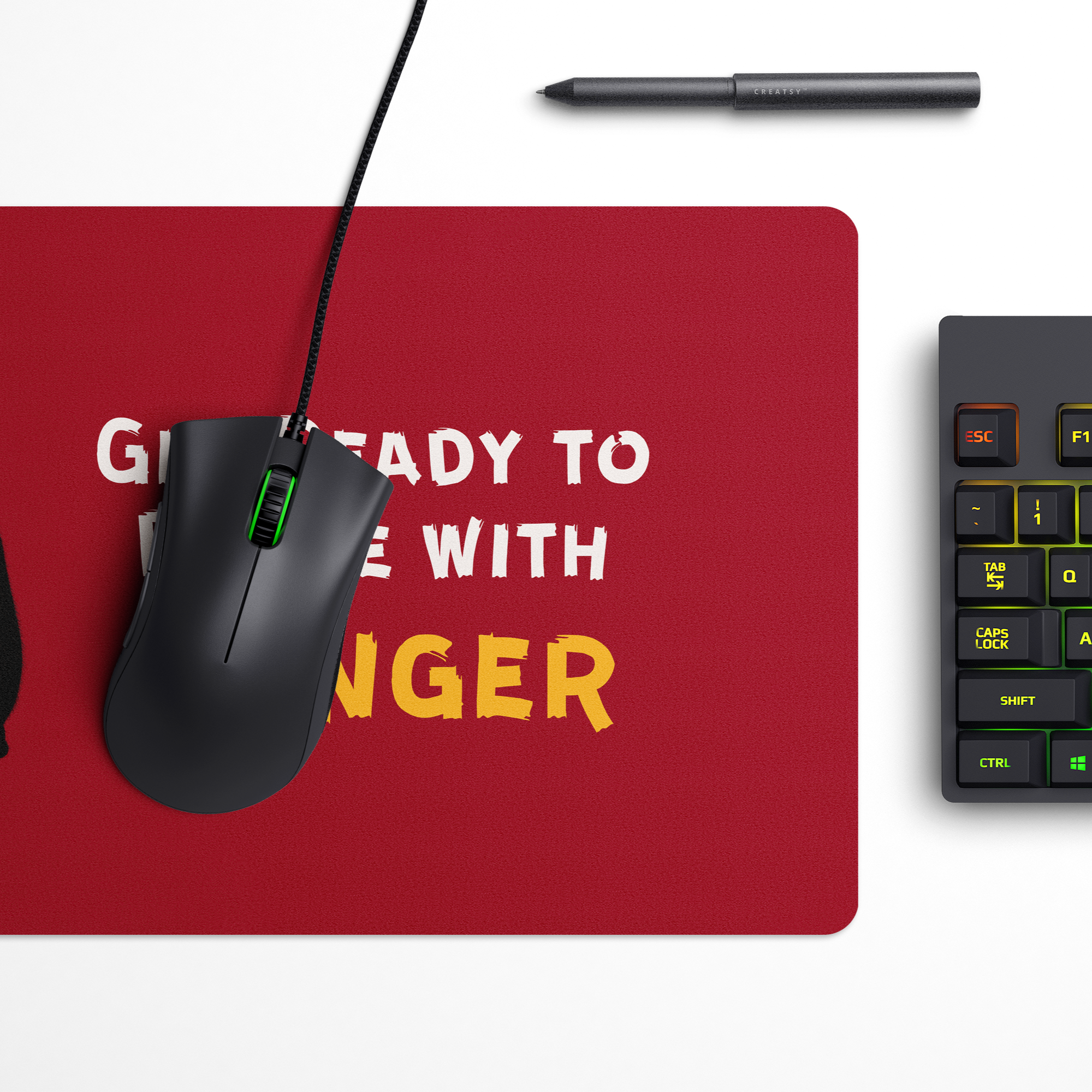 Panda Red Desk Mat | Desk Pad | Mouse Pad
