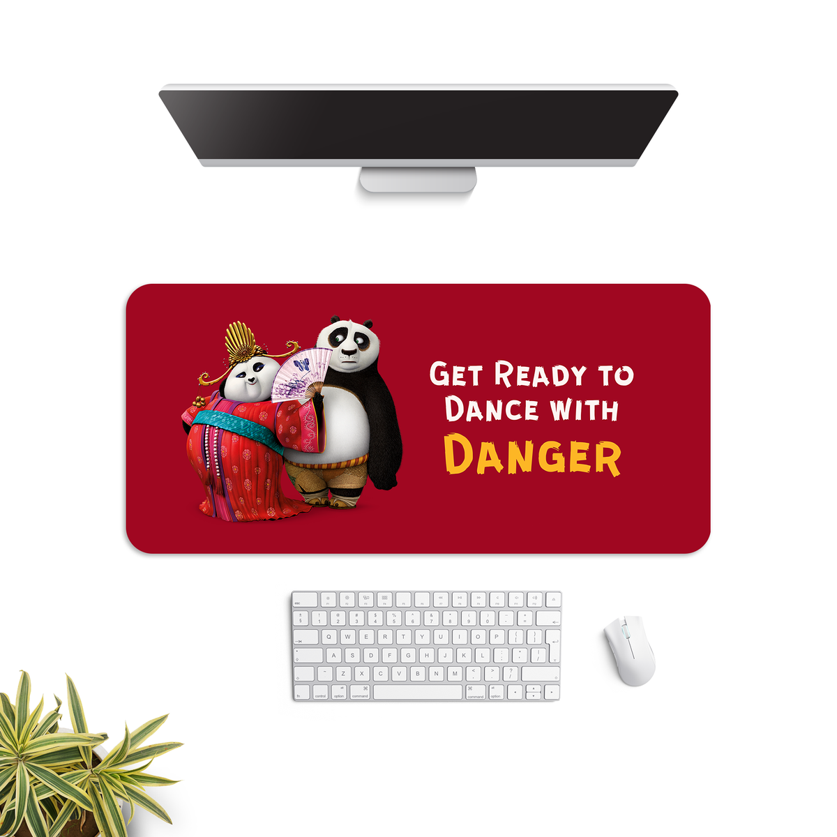 Panda Red Desk Mat | Desk Pad | Mouse Pad