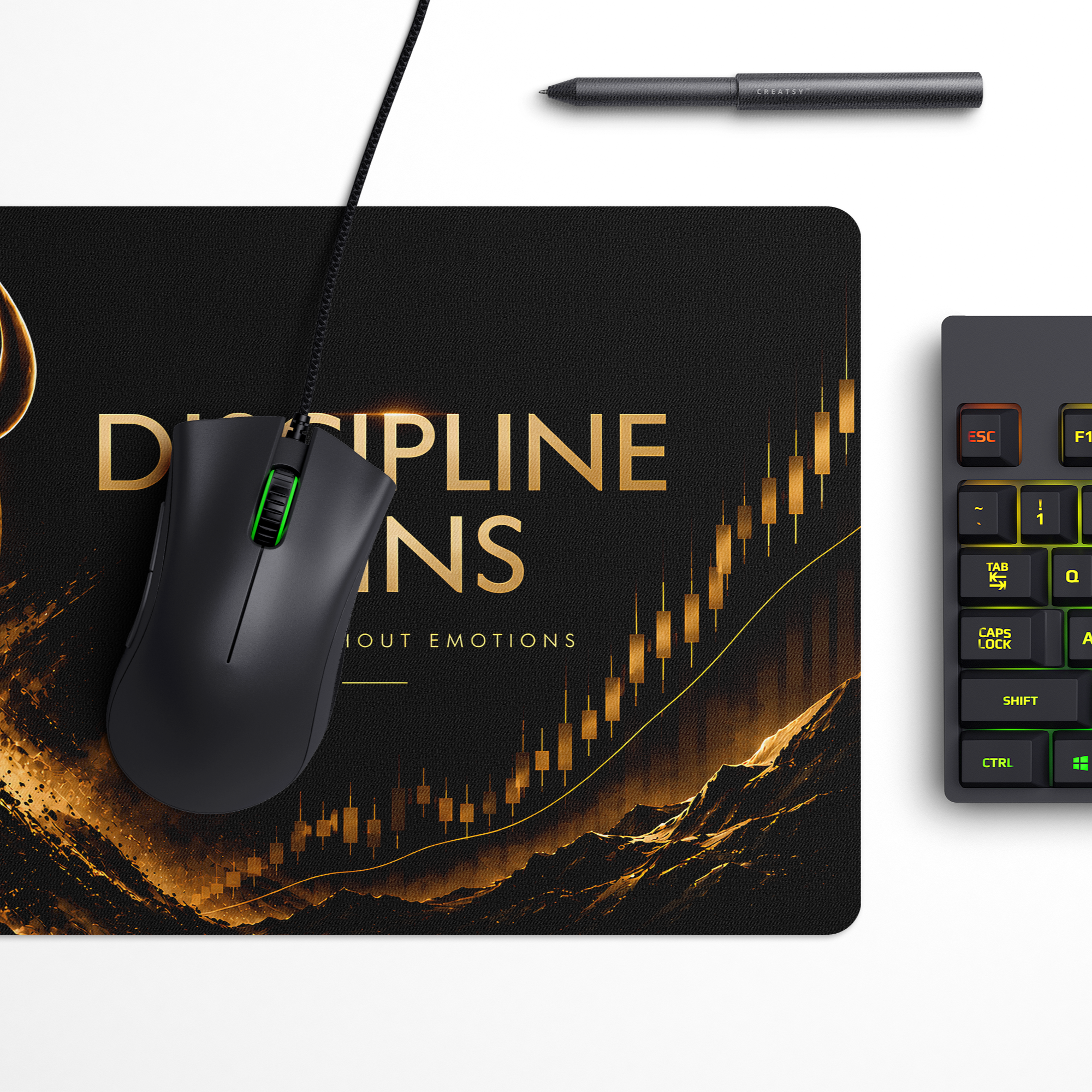 Golden Bull Trading Desk Mat | Desk Pad | Mouse Pad