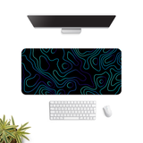 Topo Blue Topography Desk Mat | Desk Pad | Mouse Pad
