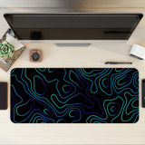 Topo Blue Topography Desk Mat | Desk Pad | Mouse Pad