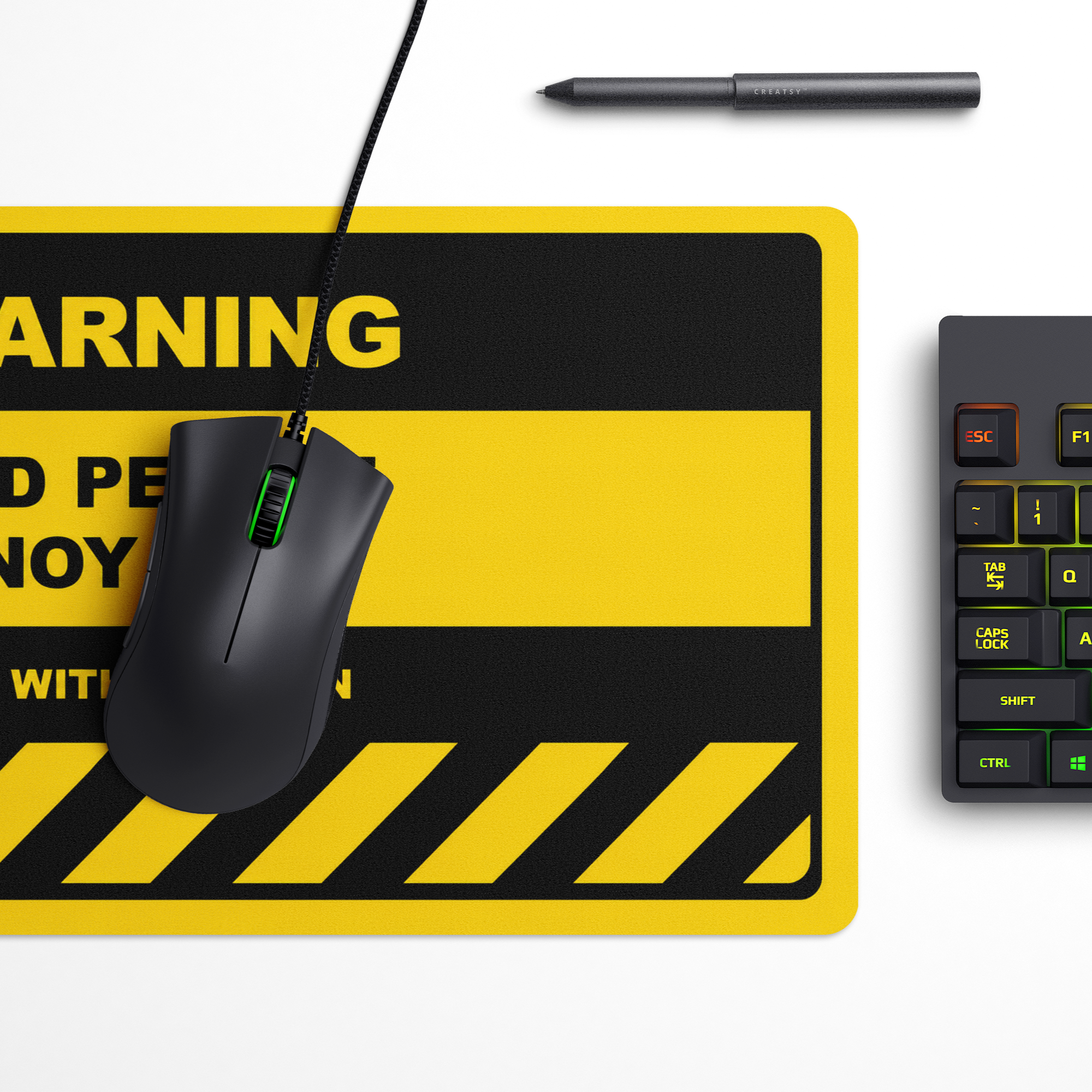 Caution Zone Desk Mat | Desk Pad | Mouse Pad