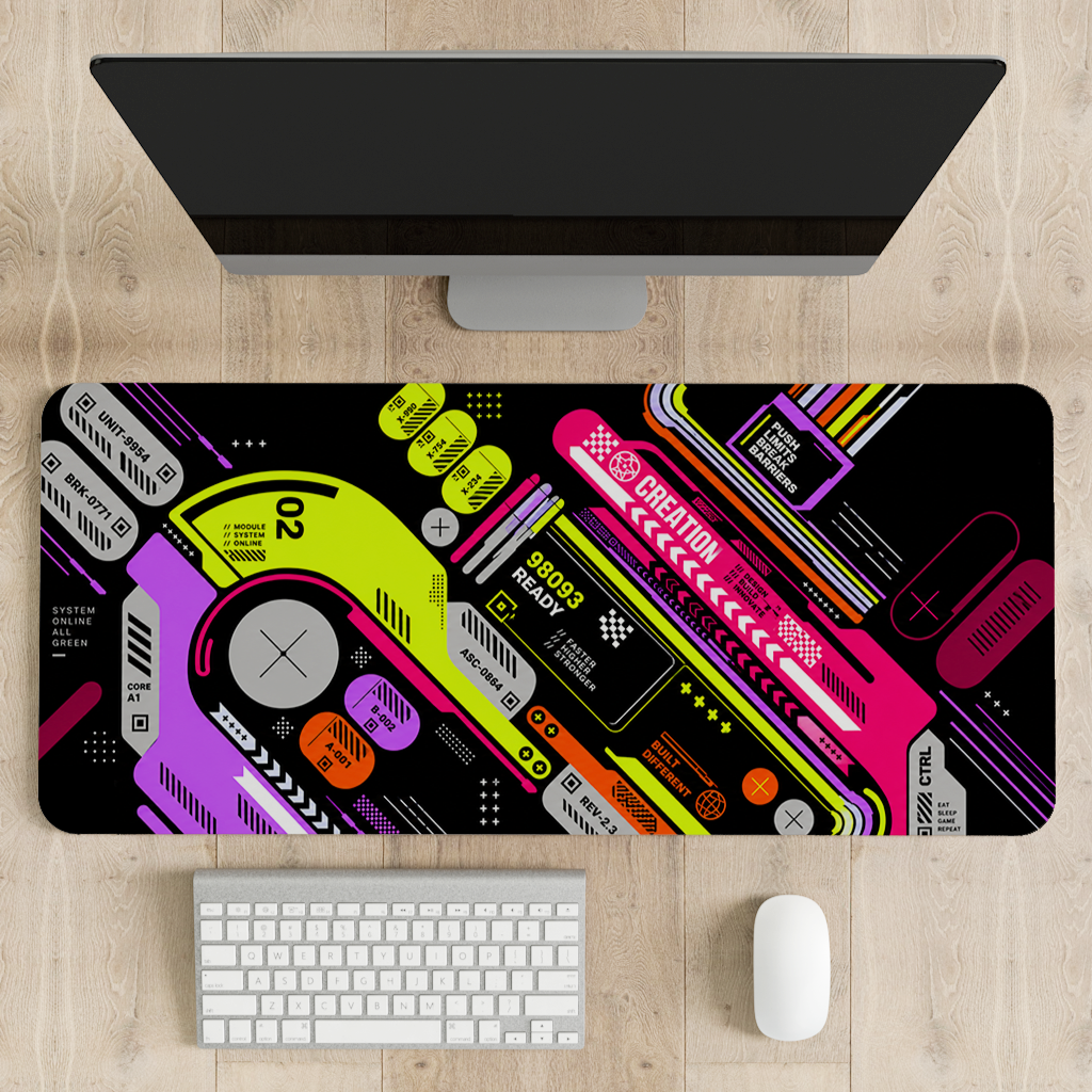 Cyber Deck Desk Mat | Desk Pad | Mouse Pad