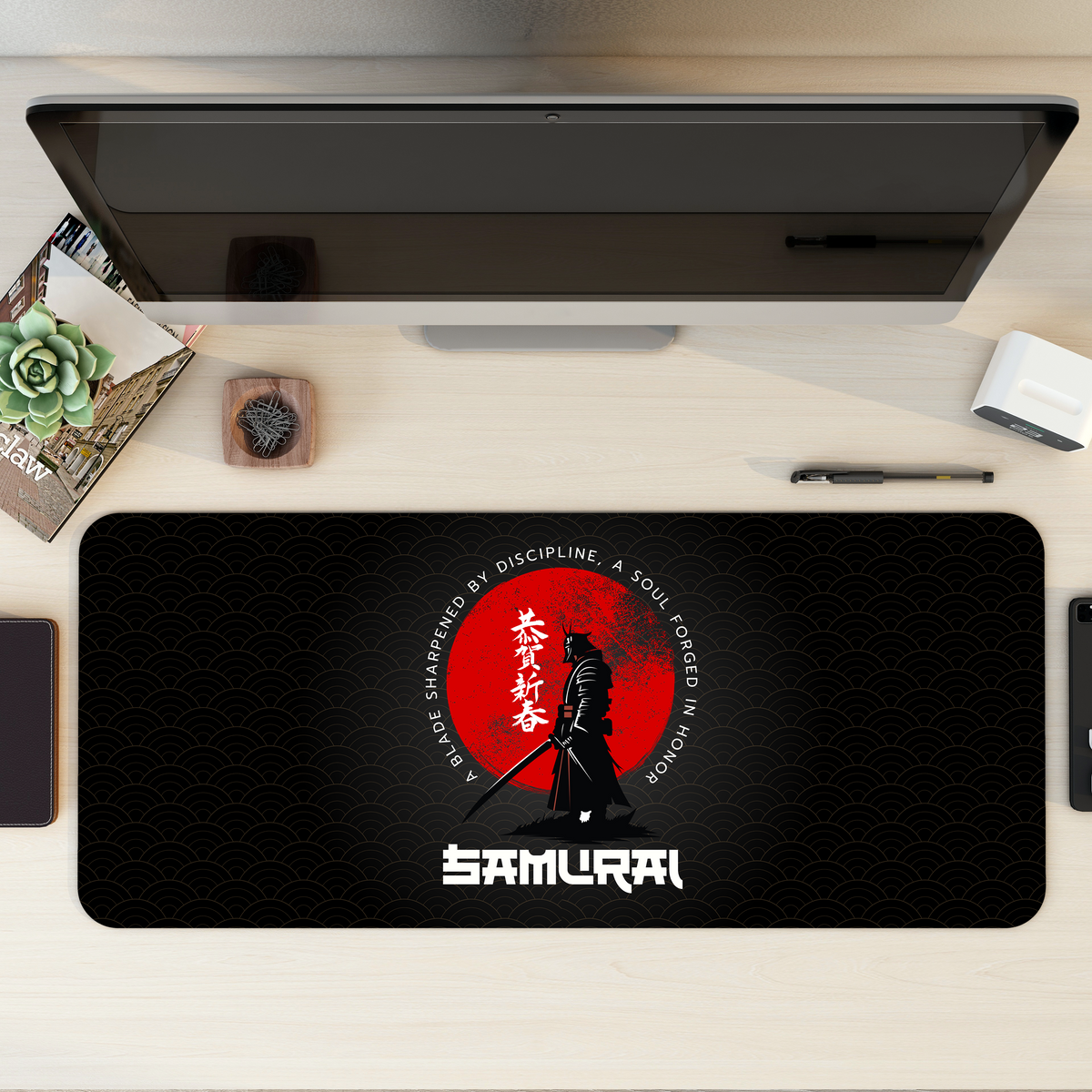 Ink & Steel Japanese Desk Mat | Desk Pad | Mouse Pad