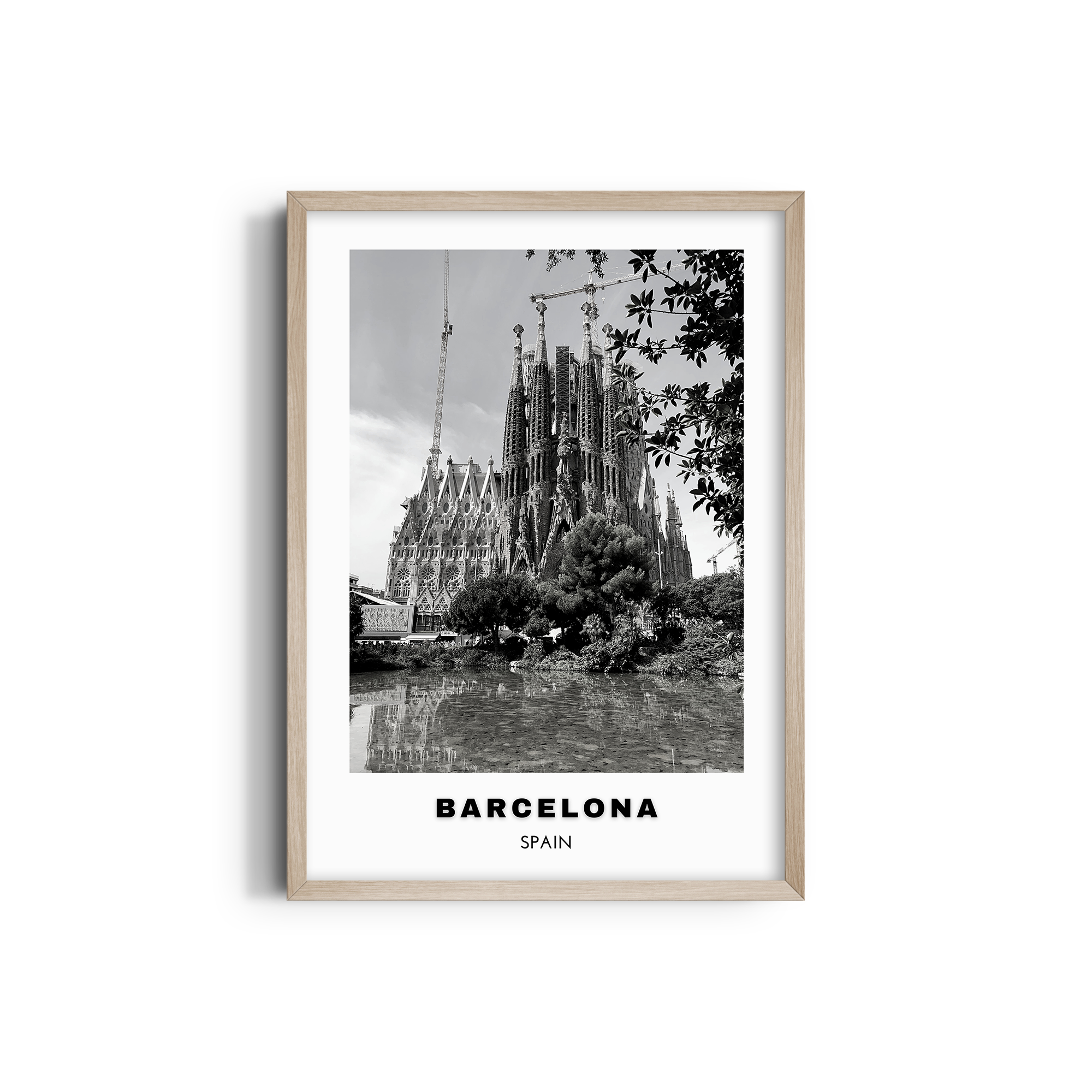 Barcelona City Art (B&W)