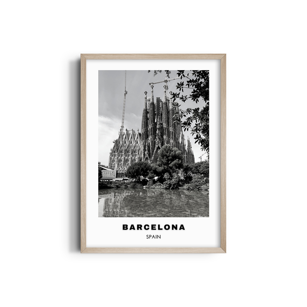 Barcelona City Art (B&W)