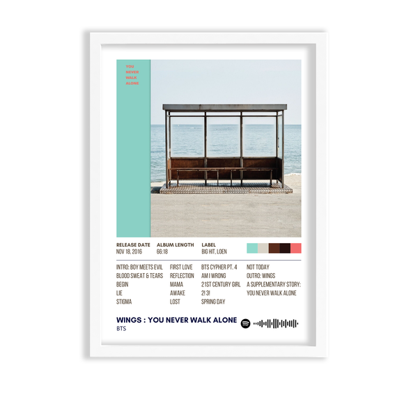 Wings: You never walk alone by BTS Music Album Poster