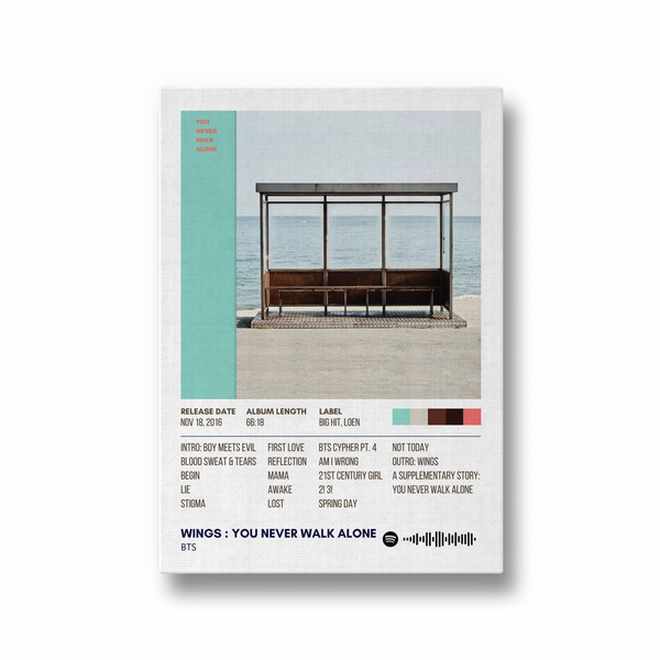 Wings: You never walk alone by BTS Music Album Poster