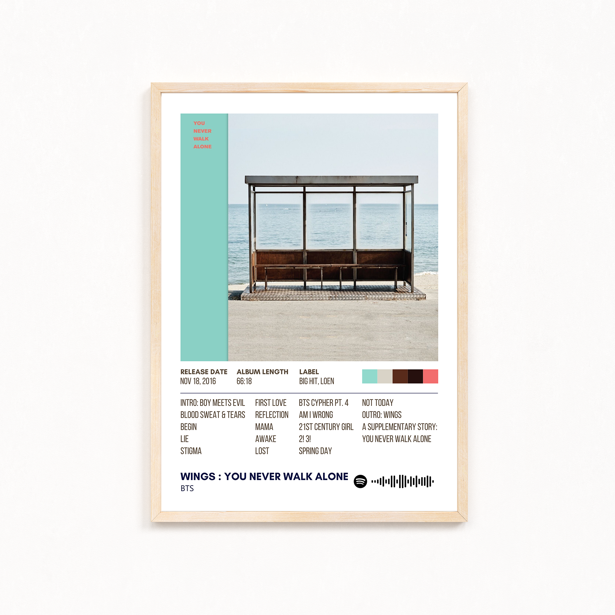 Wings: You never walk alone by BTS Music Album Poster