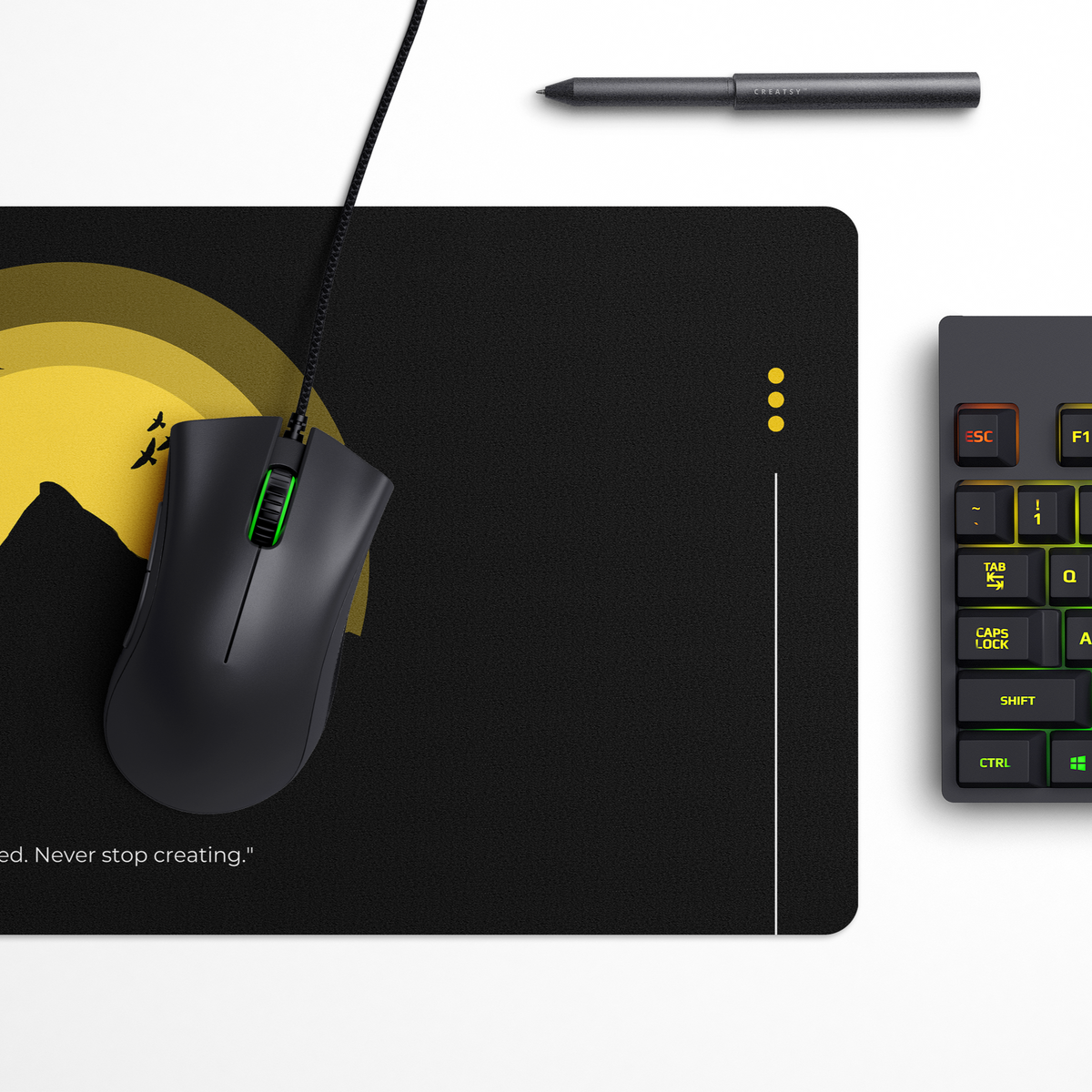 Golden Summit Desk Mat | Desk Pad | Mouse Pad