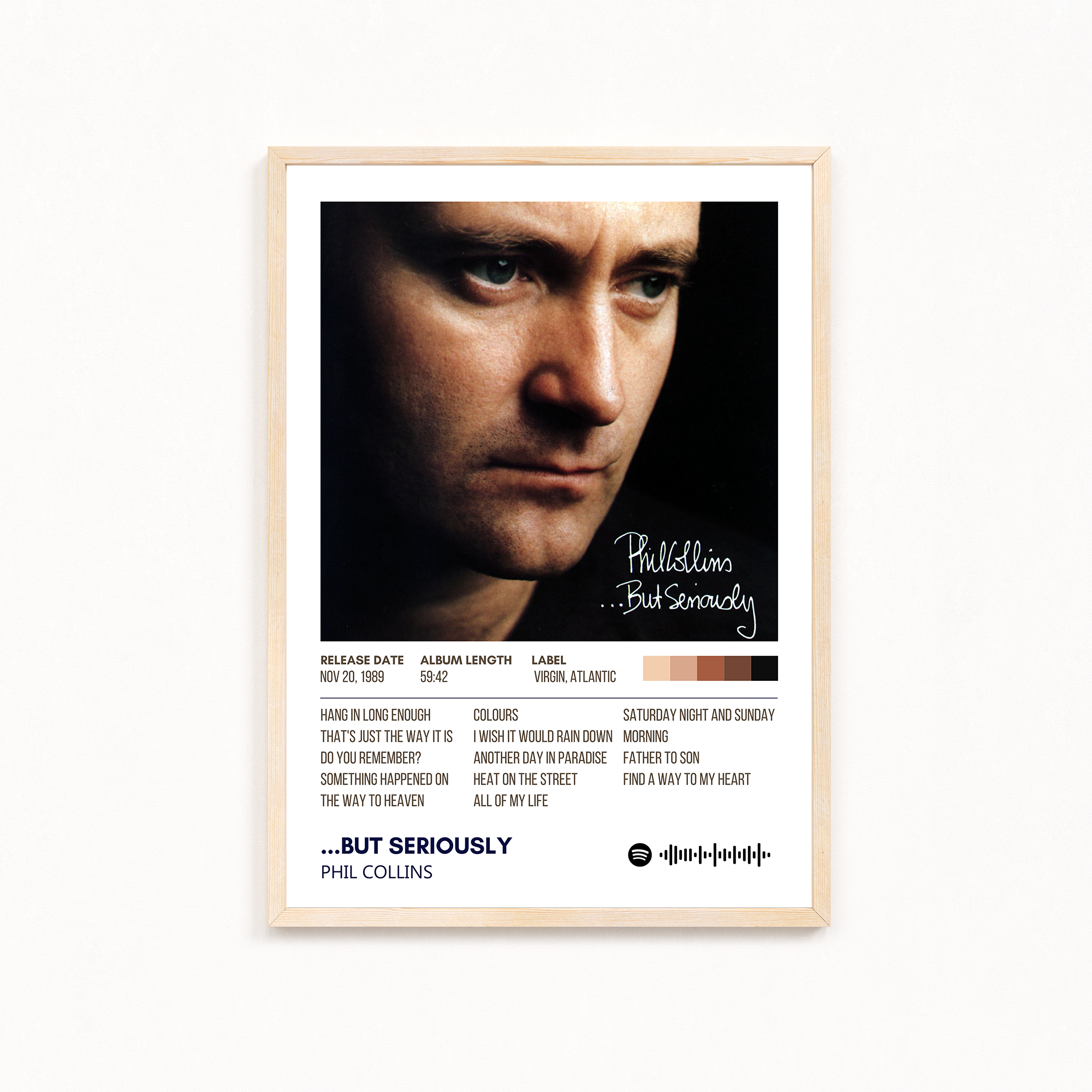 ...But Seriously by Phil Collins Music Album Poster