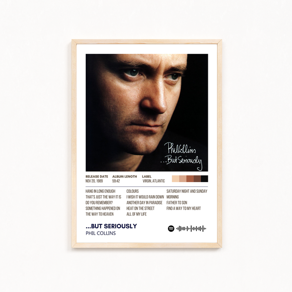 ...But Seriously by Phil Collins Music Album Poster