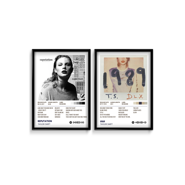 Reputation & 1989 Set of 2 Taylor Swift Album Posters