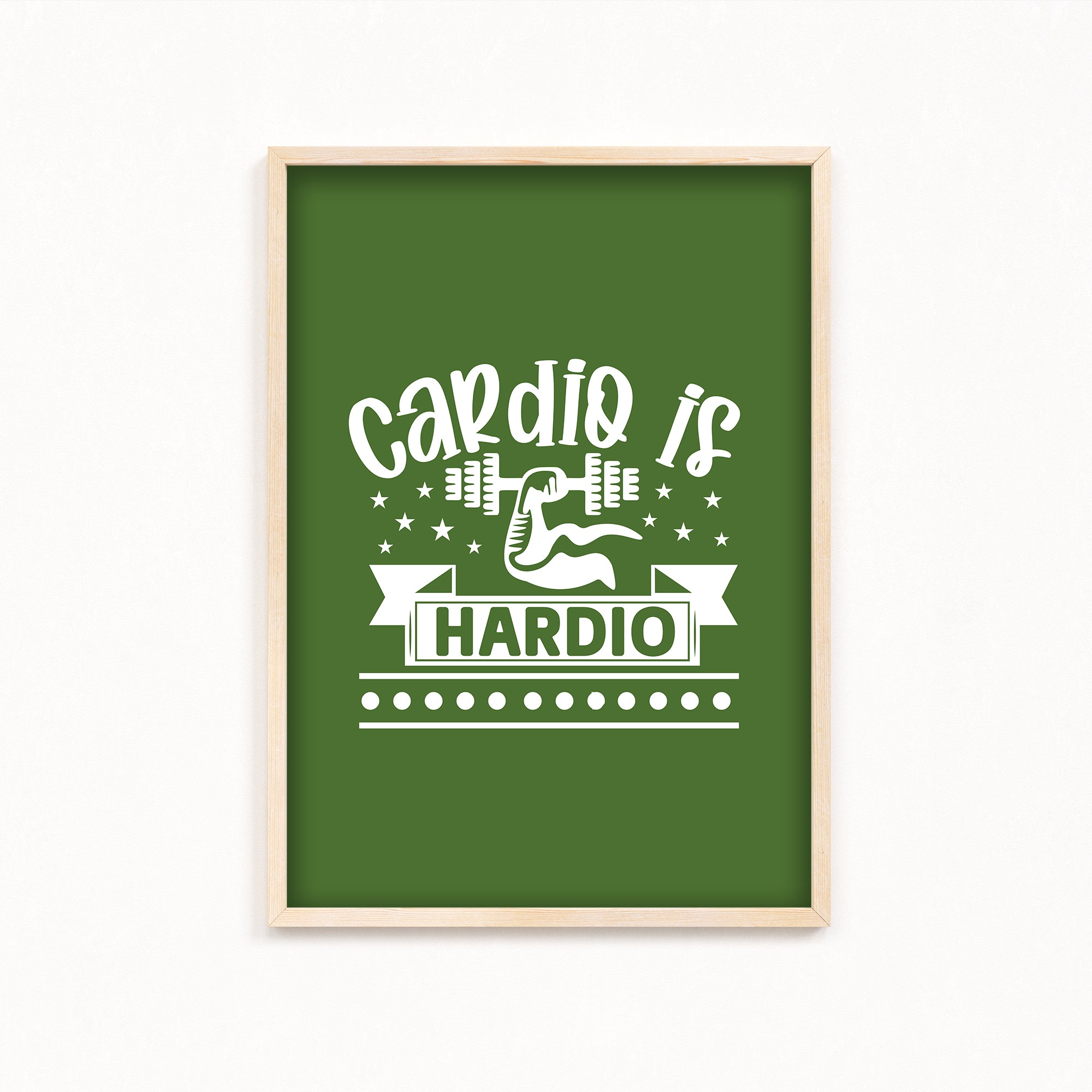 Cardio is Hardio Gym Poster