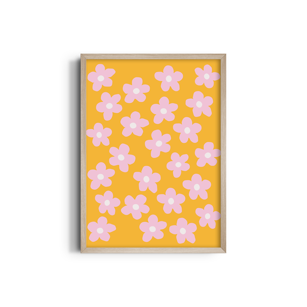 Primrose Coral Abstract Wall Art