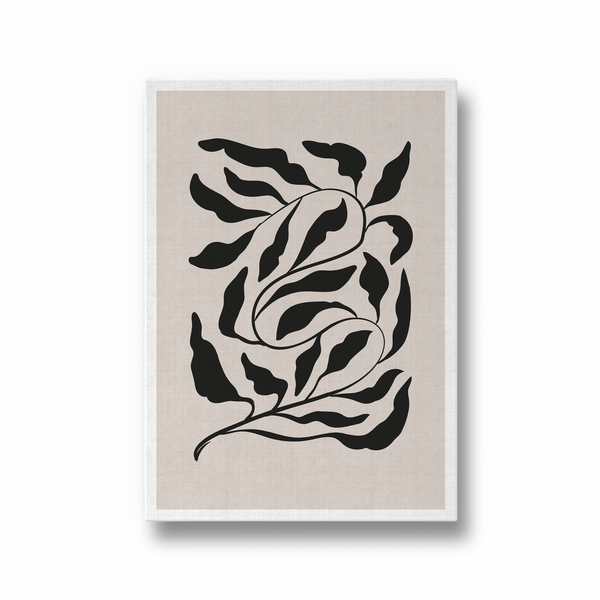 Feuilles on Beige Simplicity Wall Art