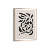 Feuilles on Beige Simplicity Wall Art