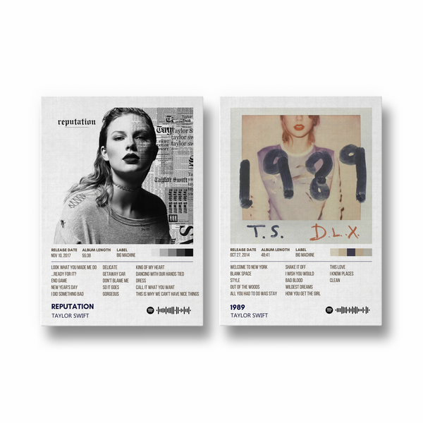 Reputation & 1989 Set of 2 Taylor Swift Album Posters