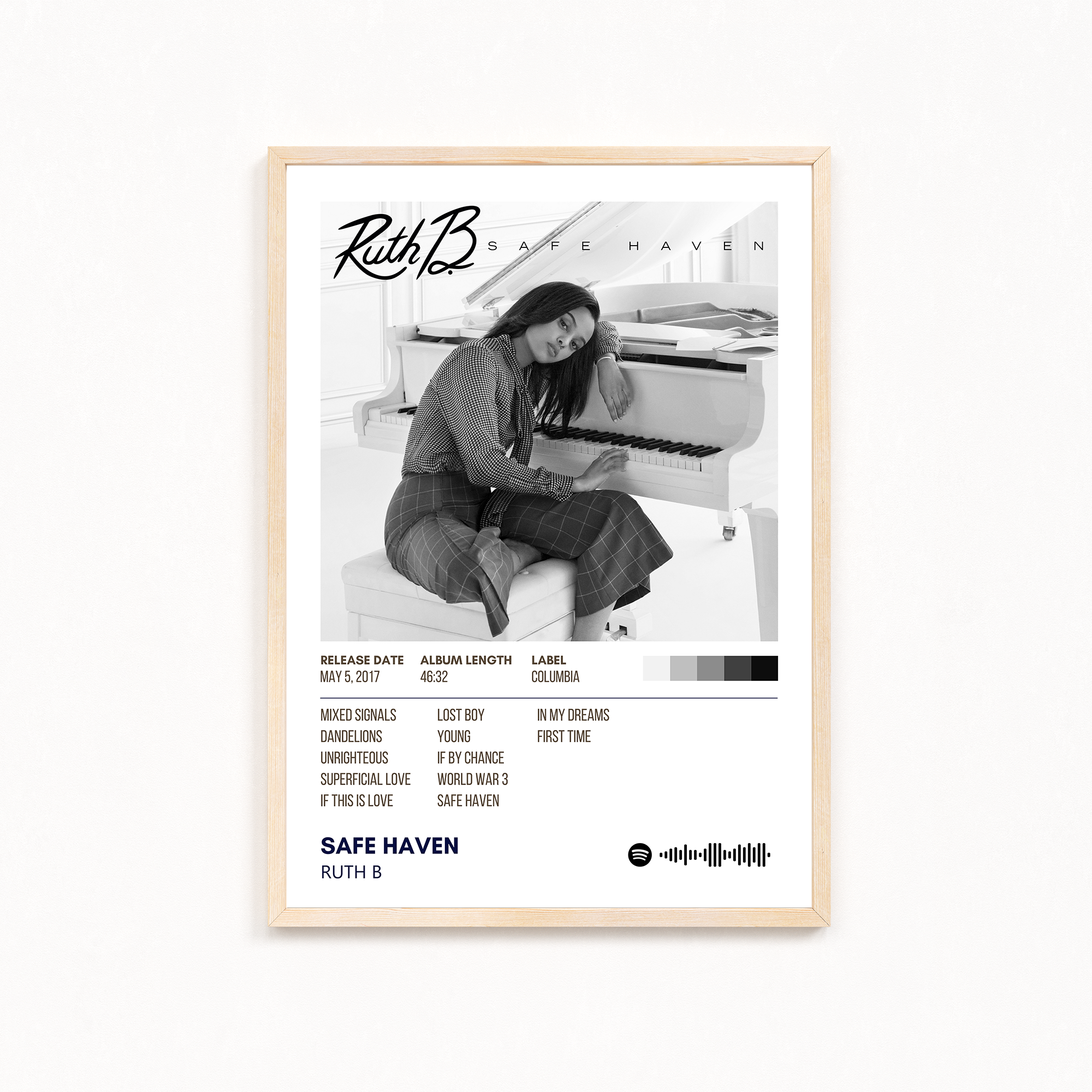 Safe Haven by Ruth B Music Album Poster