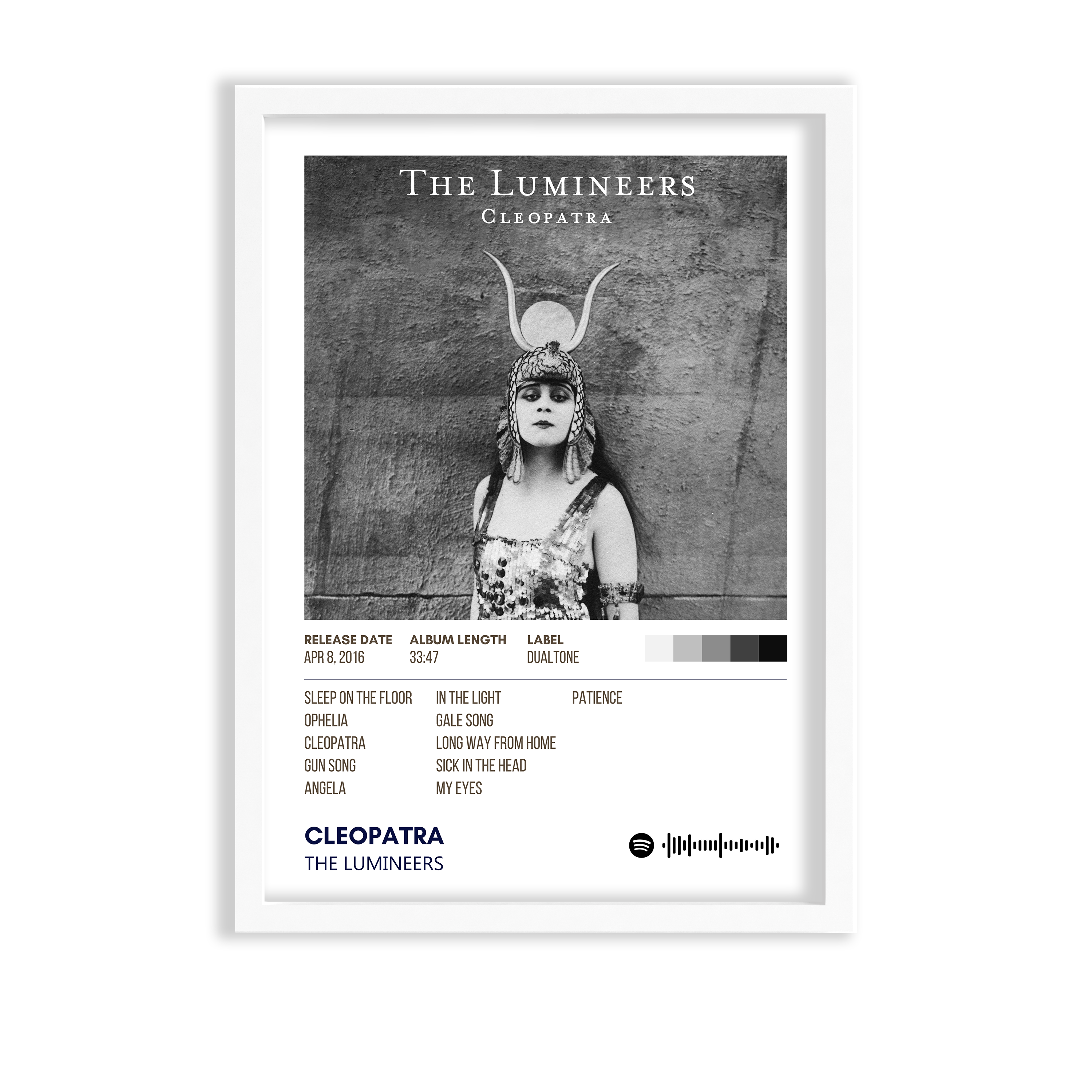 Cleopatra by Lumineers Music Album Poster