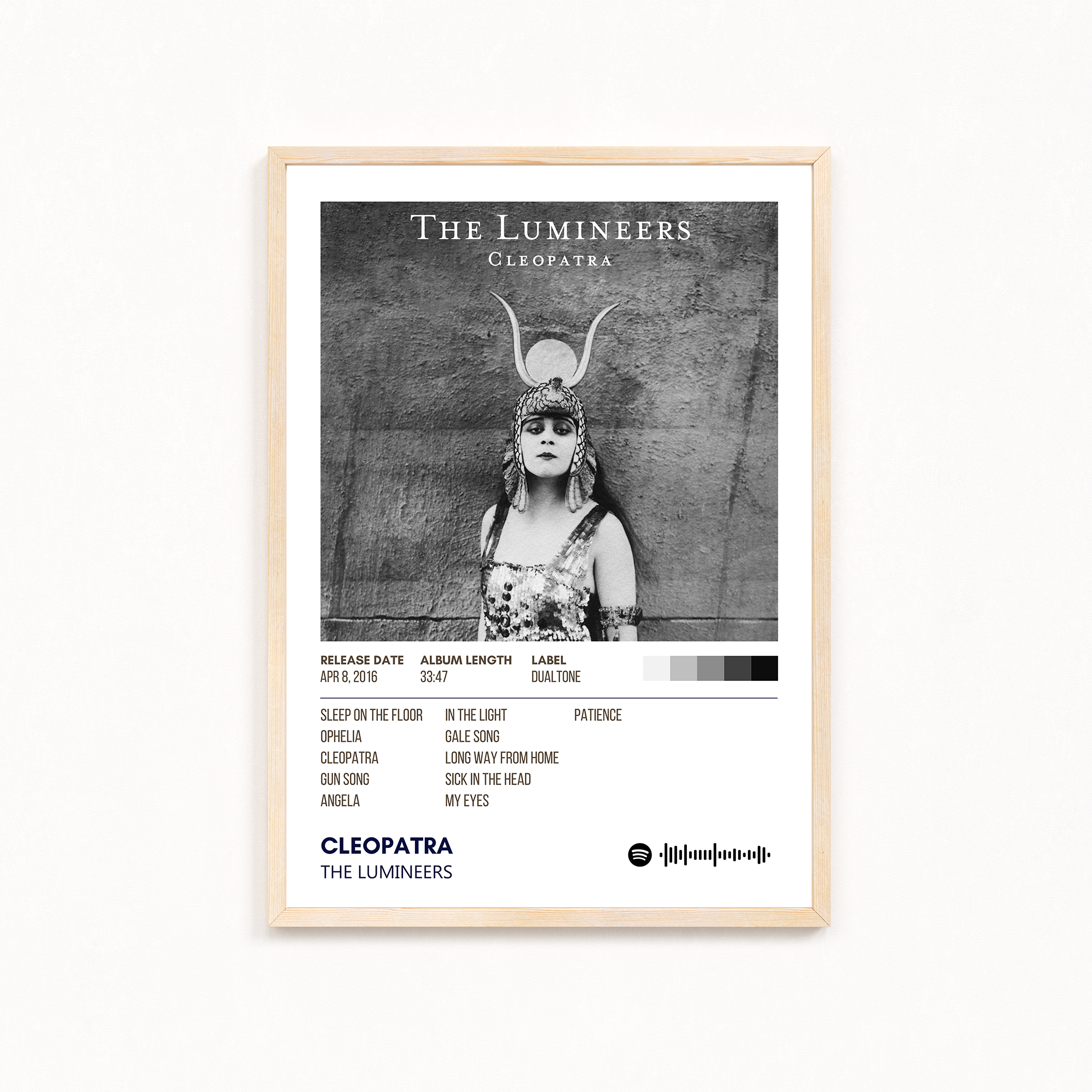 Cleopatra by Lumineers Music Album Poster