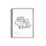 Vintage Car Modern Line Wall Art