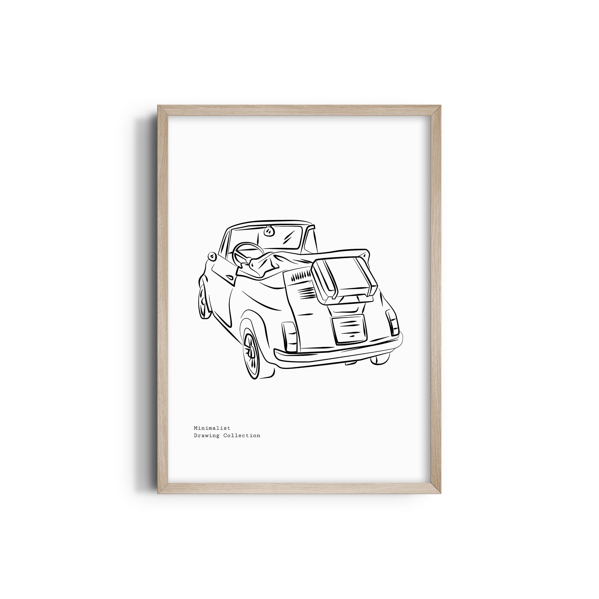 Vintage Car Modern Line Wall Art