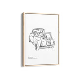 Vintage Car Modern Line Wall Art