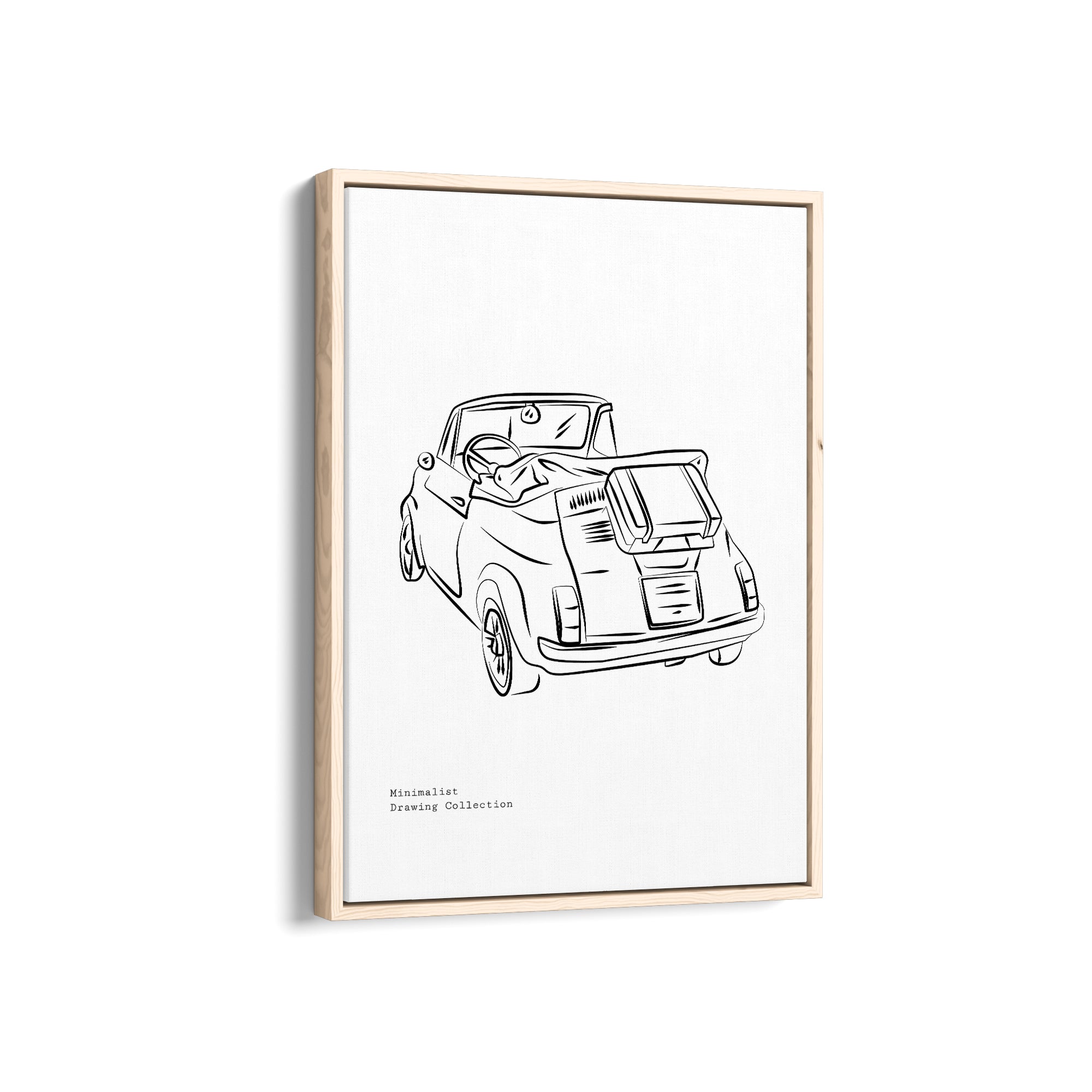 Vintage Car Modern Line Wall Art