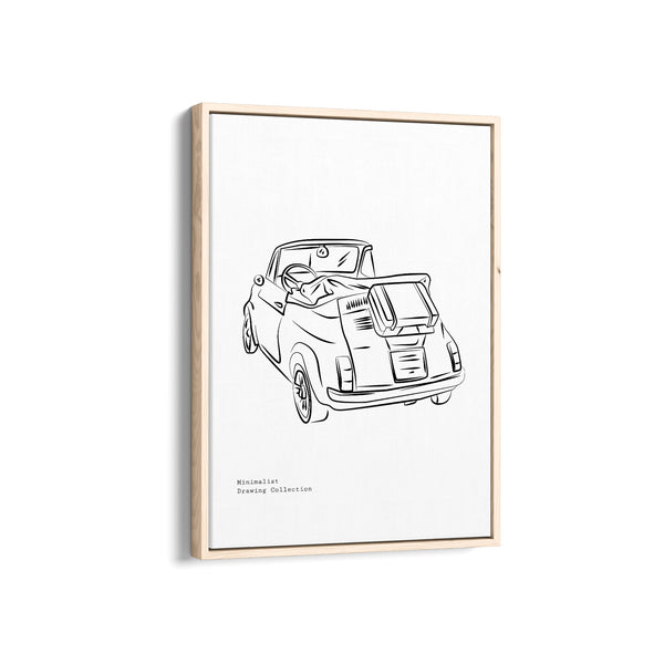 Vintage Car Modern Line Wall Art