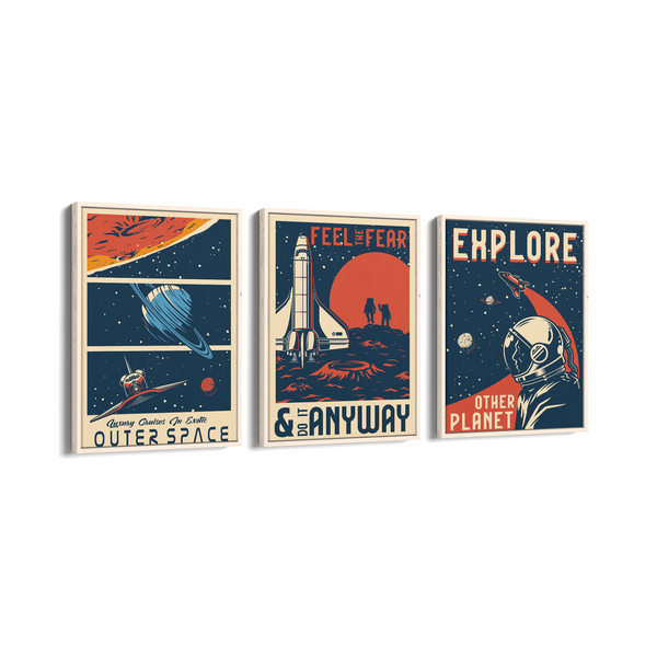 Set of 3 Space Wall Art