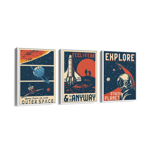 Set of 3 Space Wall Art