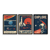 Set of 3 Space Wall Art