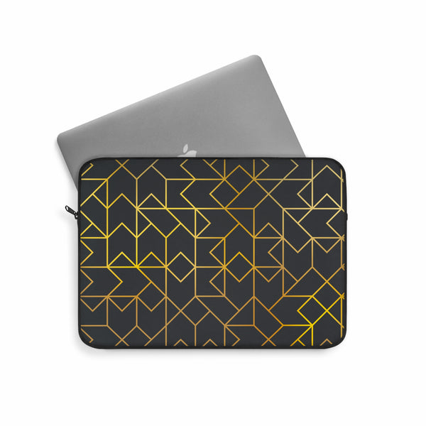 Geometric Golden Pattern Laptop Sleeve (Macbook, HP, Lenovo, Asus, Others)