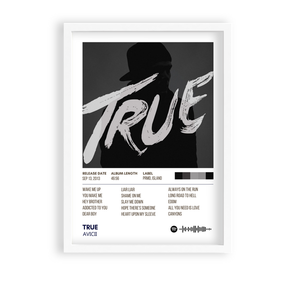 True by Avicii Album Poster