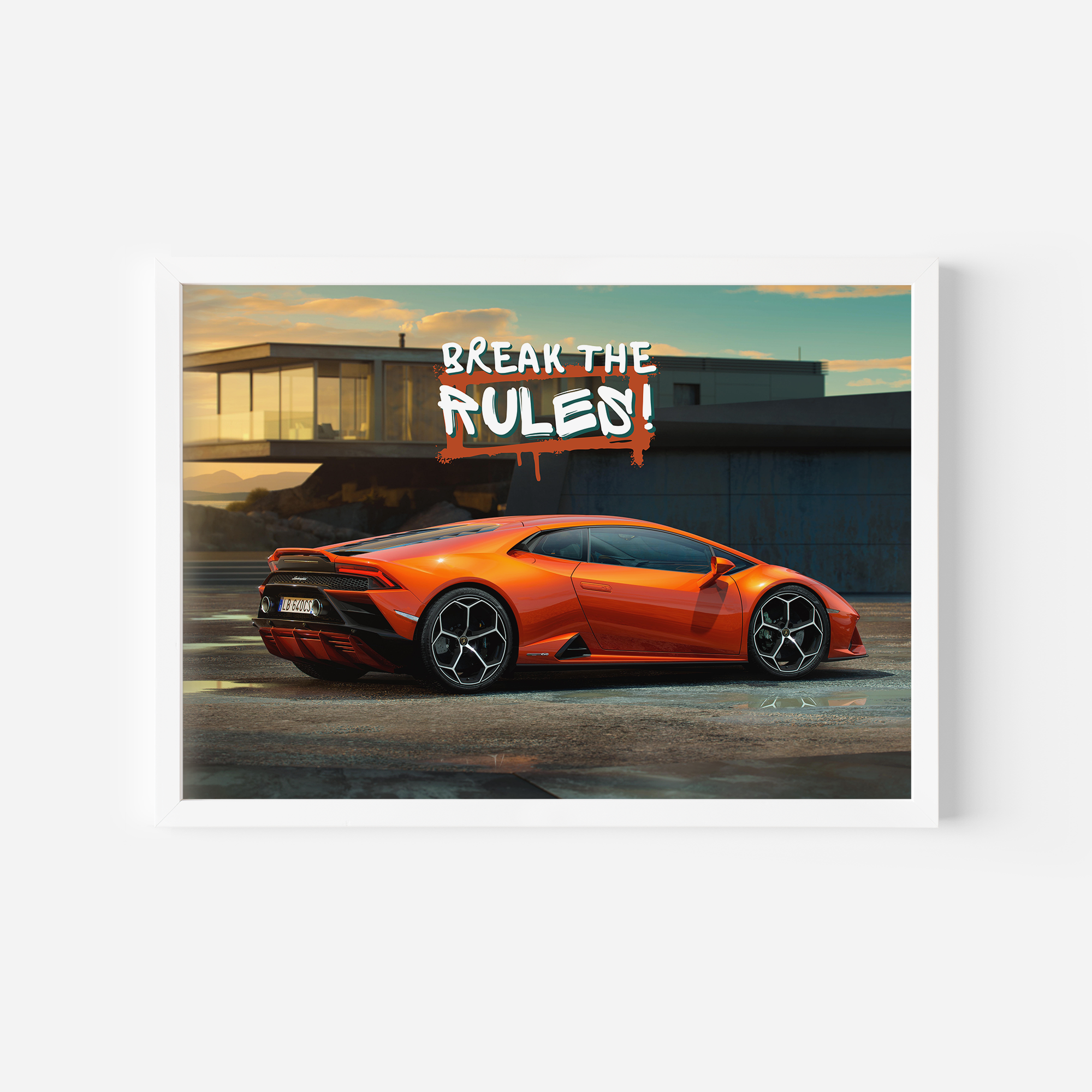 Break the rules - Lamborghini Huracan Evo Wall Art